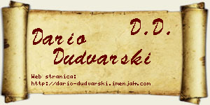 Dario Dudvarski vizit kartica